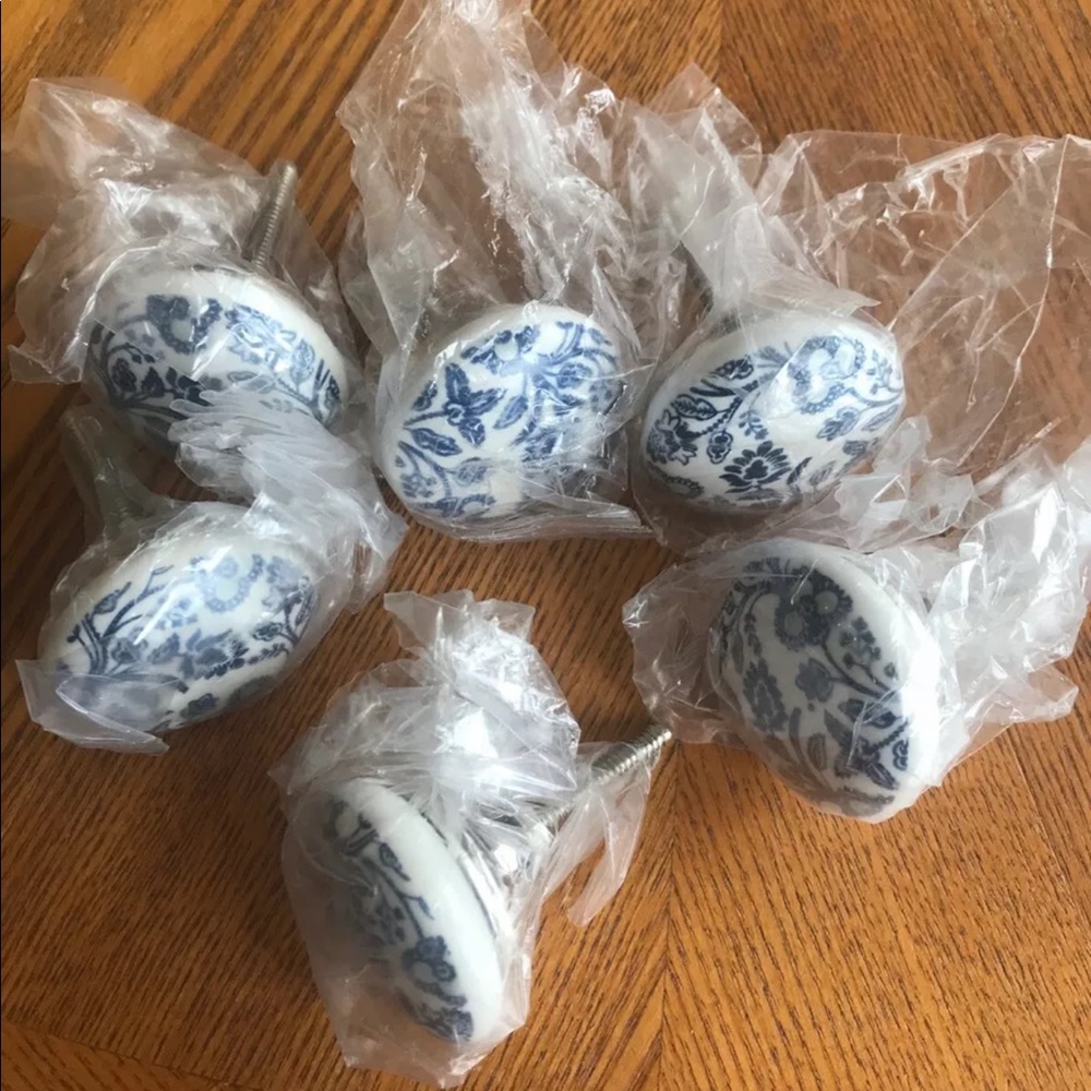 Set Of 6 Cabinet Knobs Ceramic